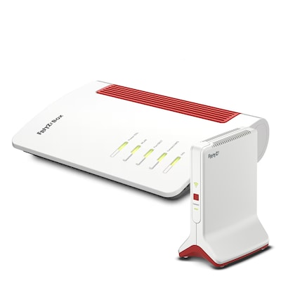 FRITZ!Box 7690 + FRITZ!Repeater 6000 Bundle aus WiFi 7 Router und WiFi 6 Repeater