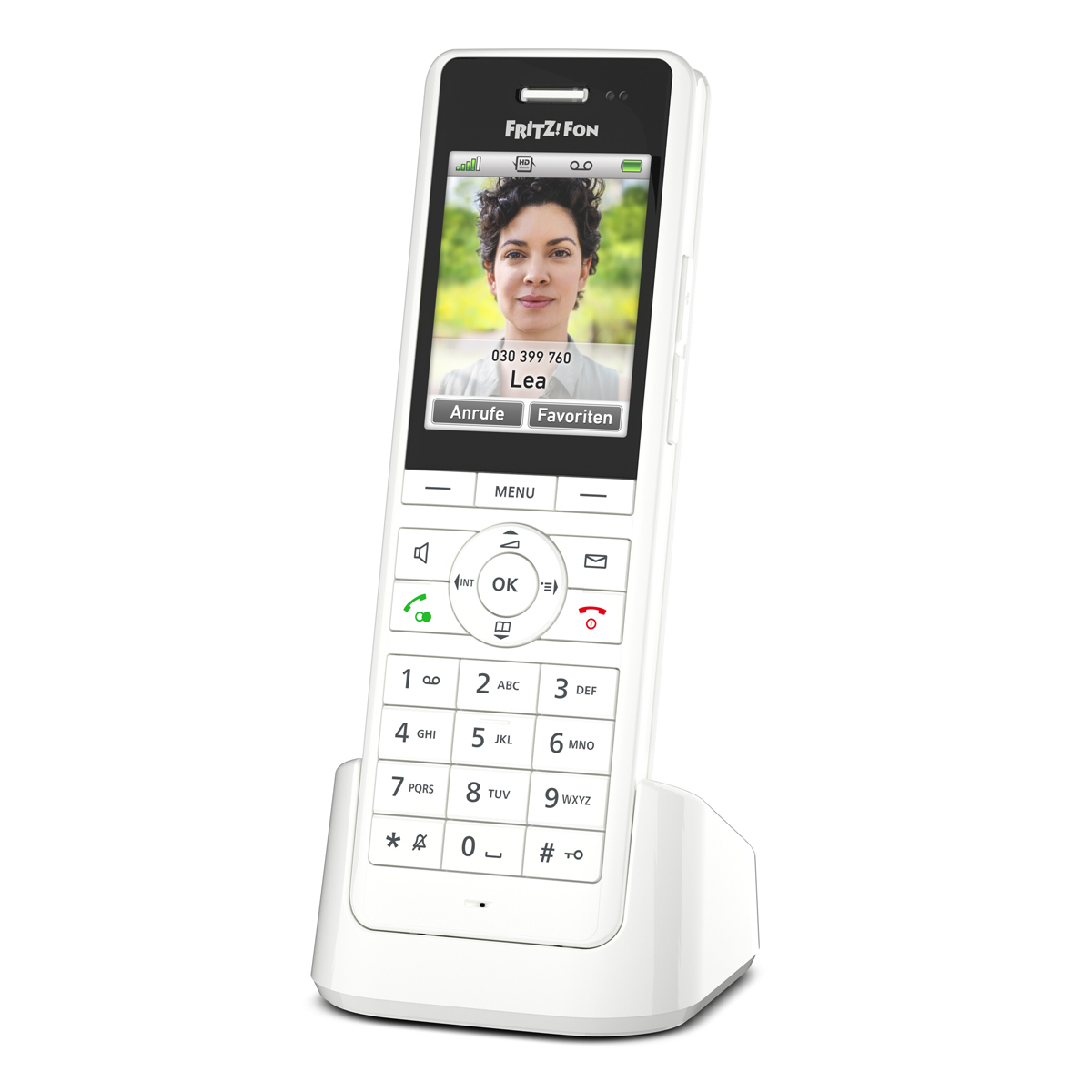 AVM FRITZ!Fon X6, DECT-Telefon, Weiß Schnurloses Telefon mit Farbdisplay