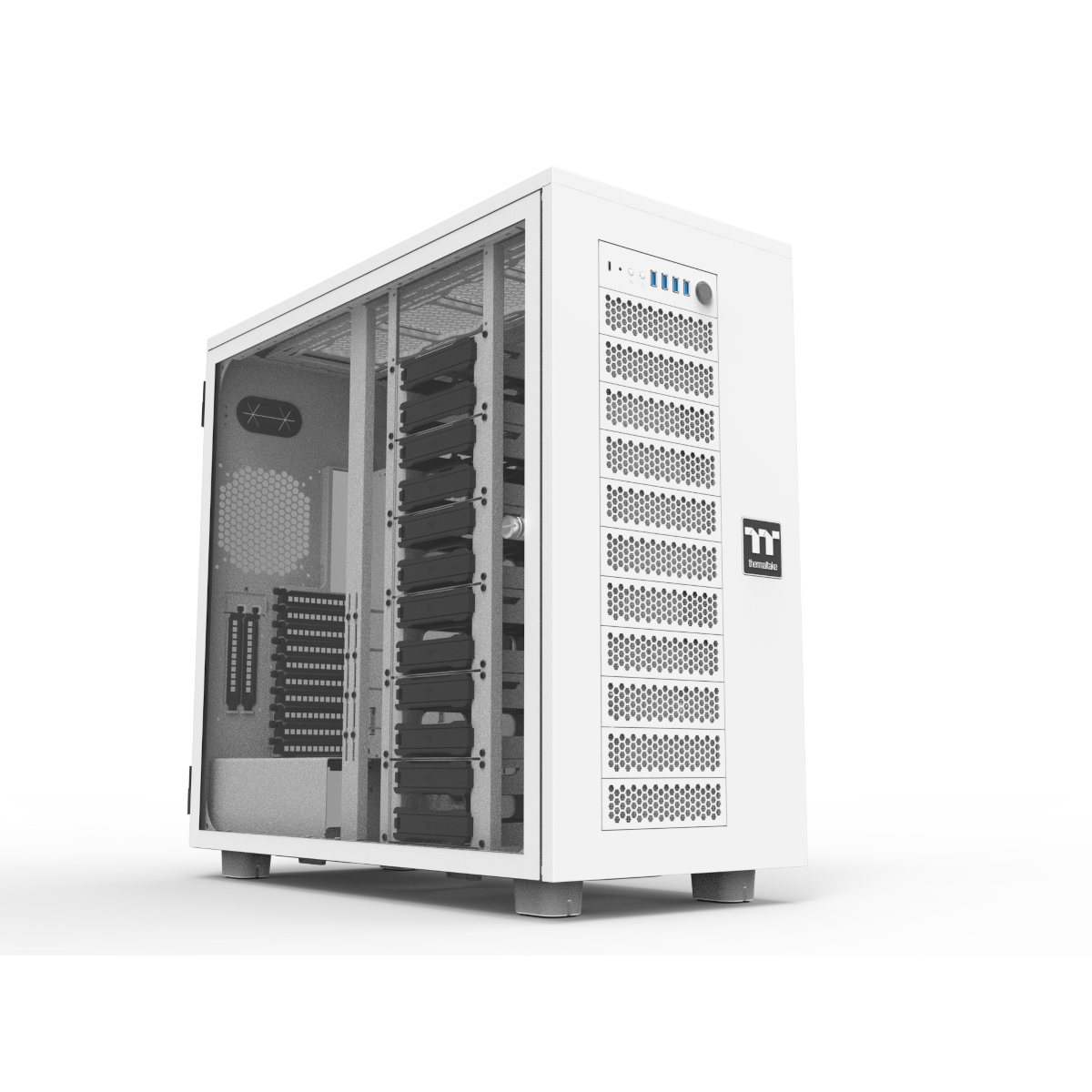 Thermaltake AX700 TG Snow White | Workstation-Gehäuse