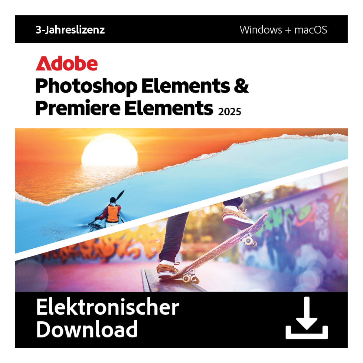 Adobe Photoshop & Premiere Elements 2025 | 3 Jahre
