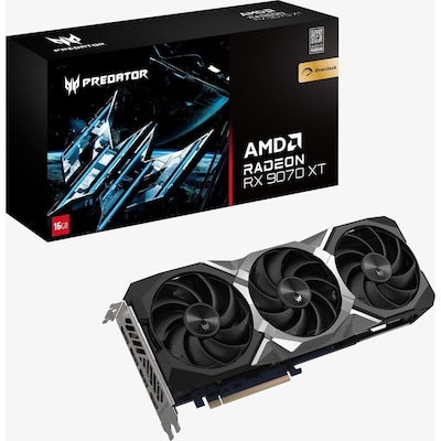 Acer Predator BiFrost AMD Radeon RX 9070 XT 16G OC B-Ware - 16GB GDDR6, 1x HDMI, 3x DP