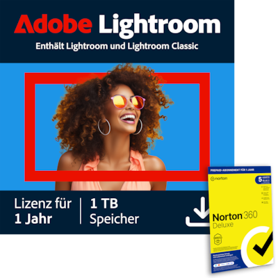 Adobe Lightroom | 1 Jahr | 1TB | PC/Mac inkl. Norton 360 Deluxe
