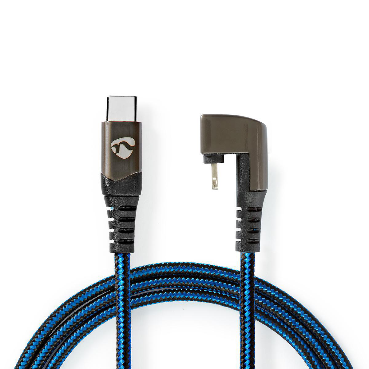 NEDIS USB-Kabel USB 2.0 | Apple Lightning 8-Pin | USB-C™ Stecker | 60 W | 480 Mbps | Vernickelt | 1.00 m | rund | Gefloc...