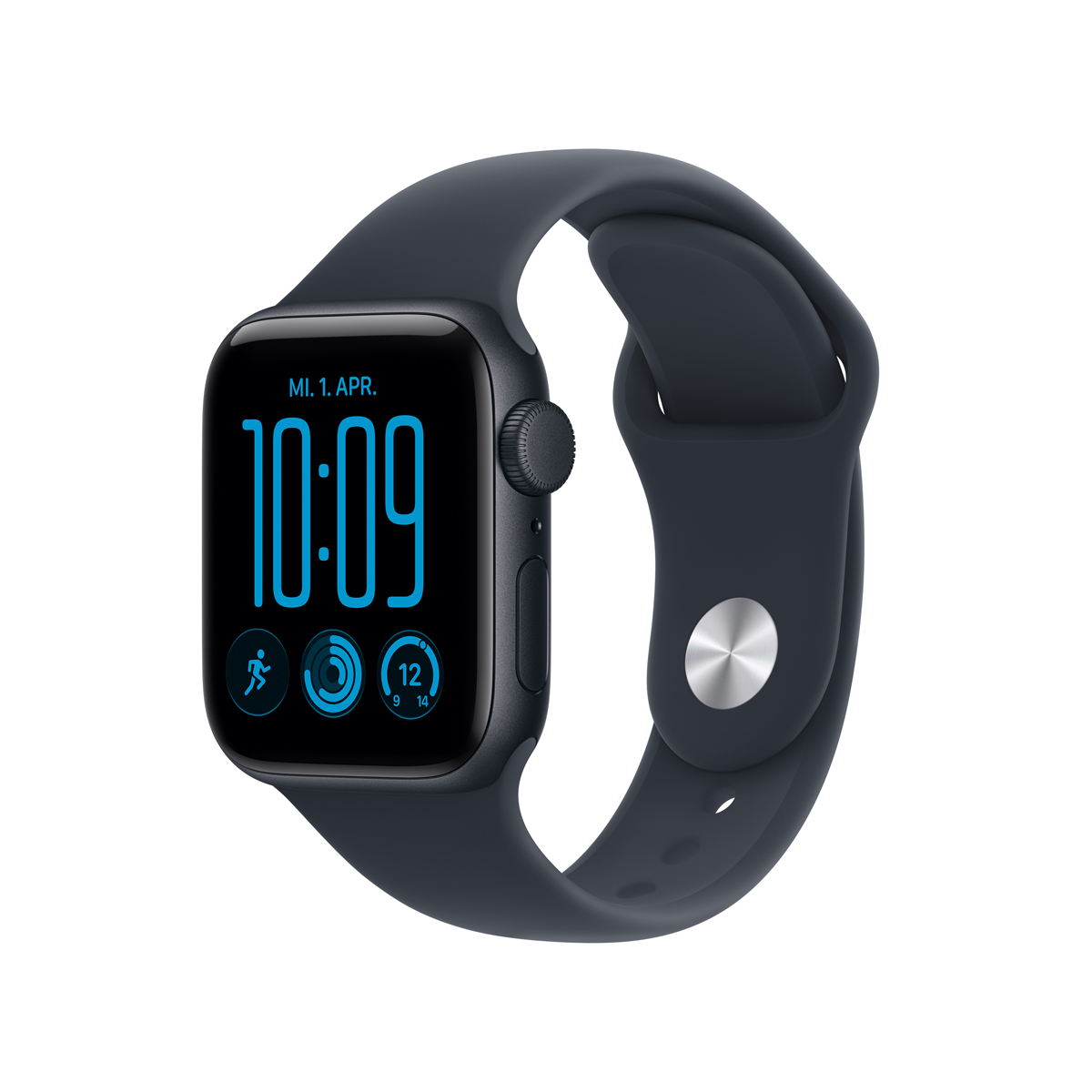 Apple Watch SE 3 40mm Mitternacht Aluminium Case Mitternacht Aluminium Case Navyblau Sport Band - M/L