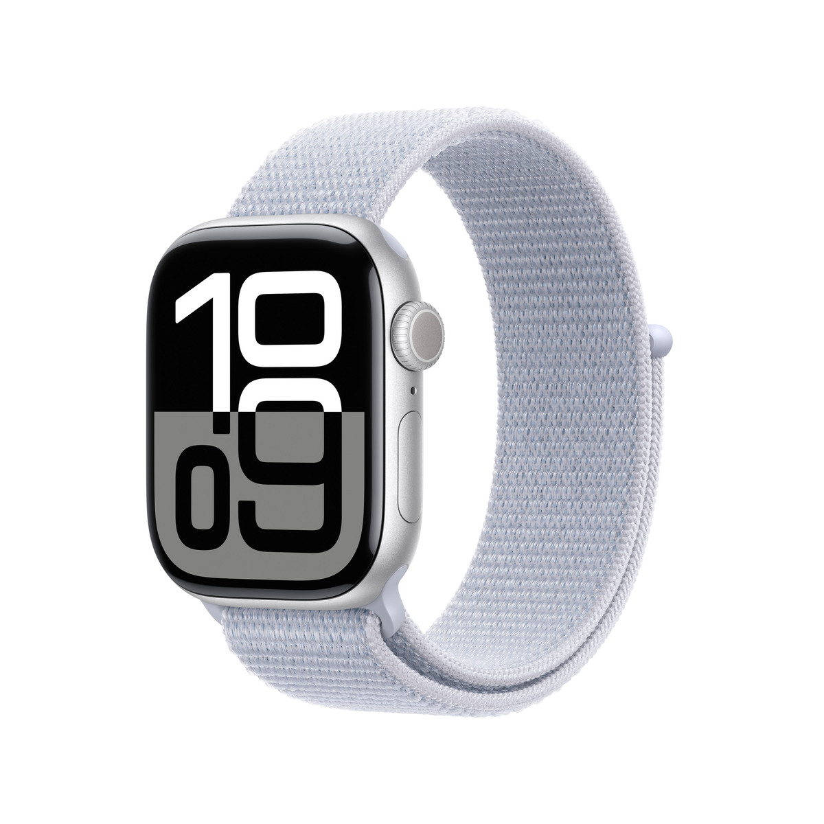 Apple Watch S10 Silber Aluminium Sport Loop Blaue Wolke GPS + Cellular 42mm MWX53QF/A 2024