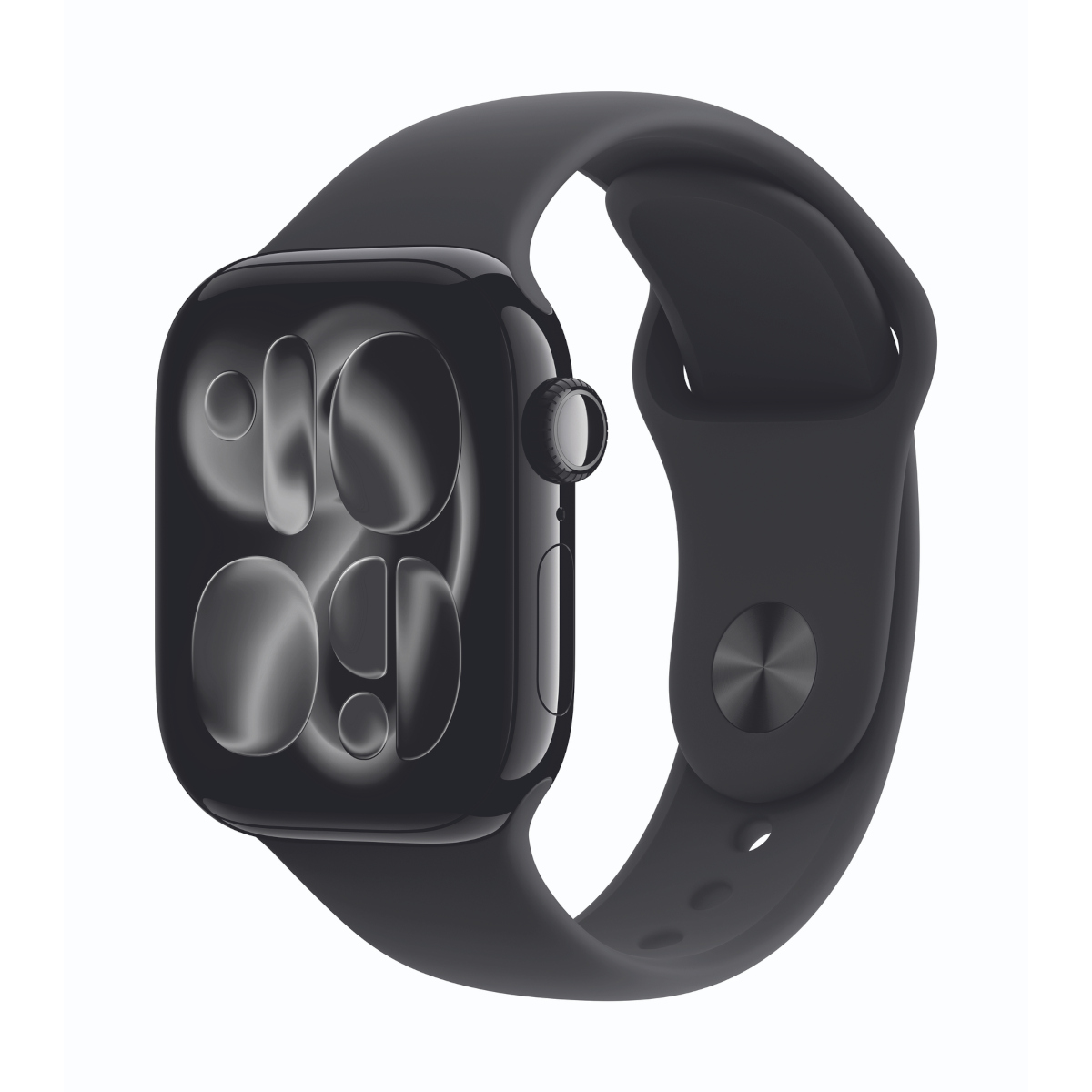 Image of Apple Watch Series 11 42mm Diamantschwarz Aluminium Gehäuse mit Schwarz Sport Band - S/M
