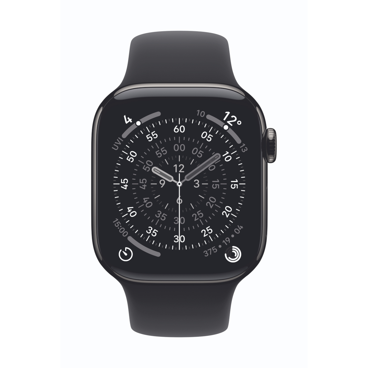 Apple Black Week % | Watch Series 11 Cellular 42mm Schiefer Titan Gehäuse mit Schwarz Sport Band - M/L