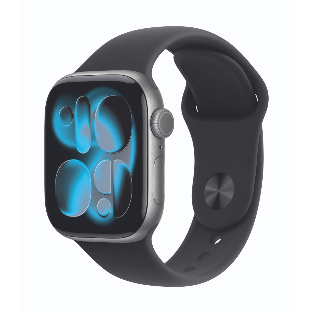 Apple Watch Series 11 Cellular 42mm Space Grau Aluminium Gehäuse mit Schwarz Sport Band - M/L