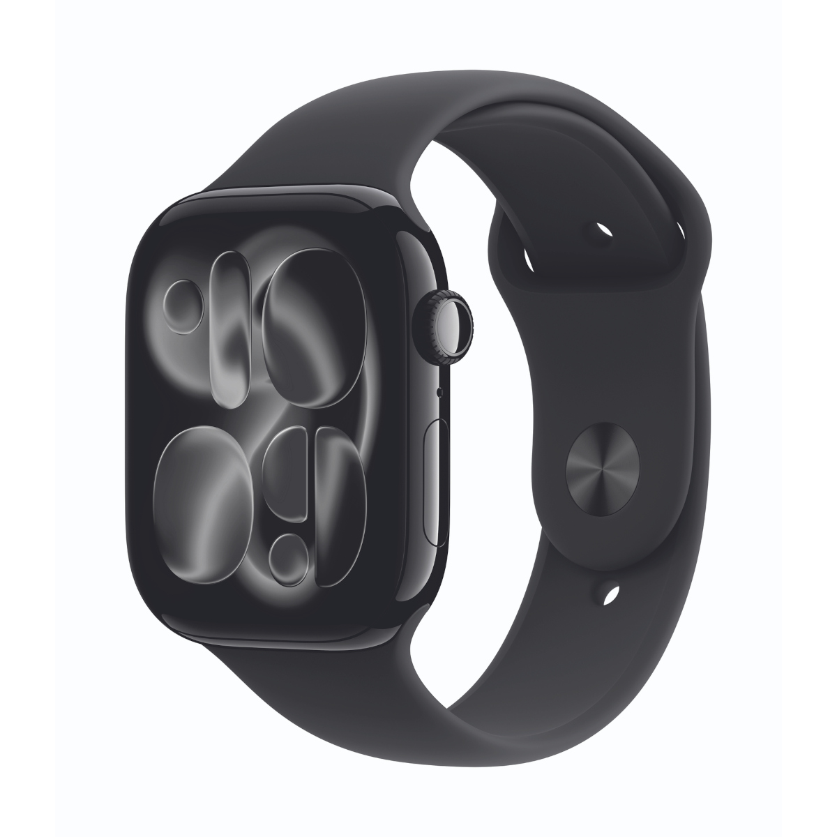 Image of Apple Watch Series 11  46mm Diamantschwarz Aluminium Gehäuse mit Schwarz Sport Band - M/L