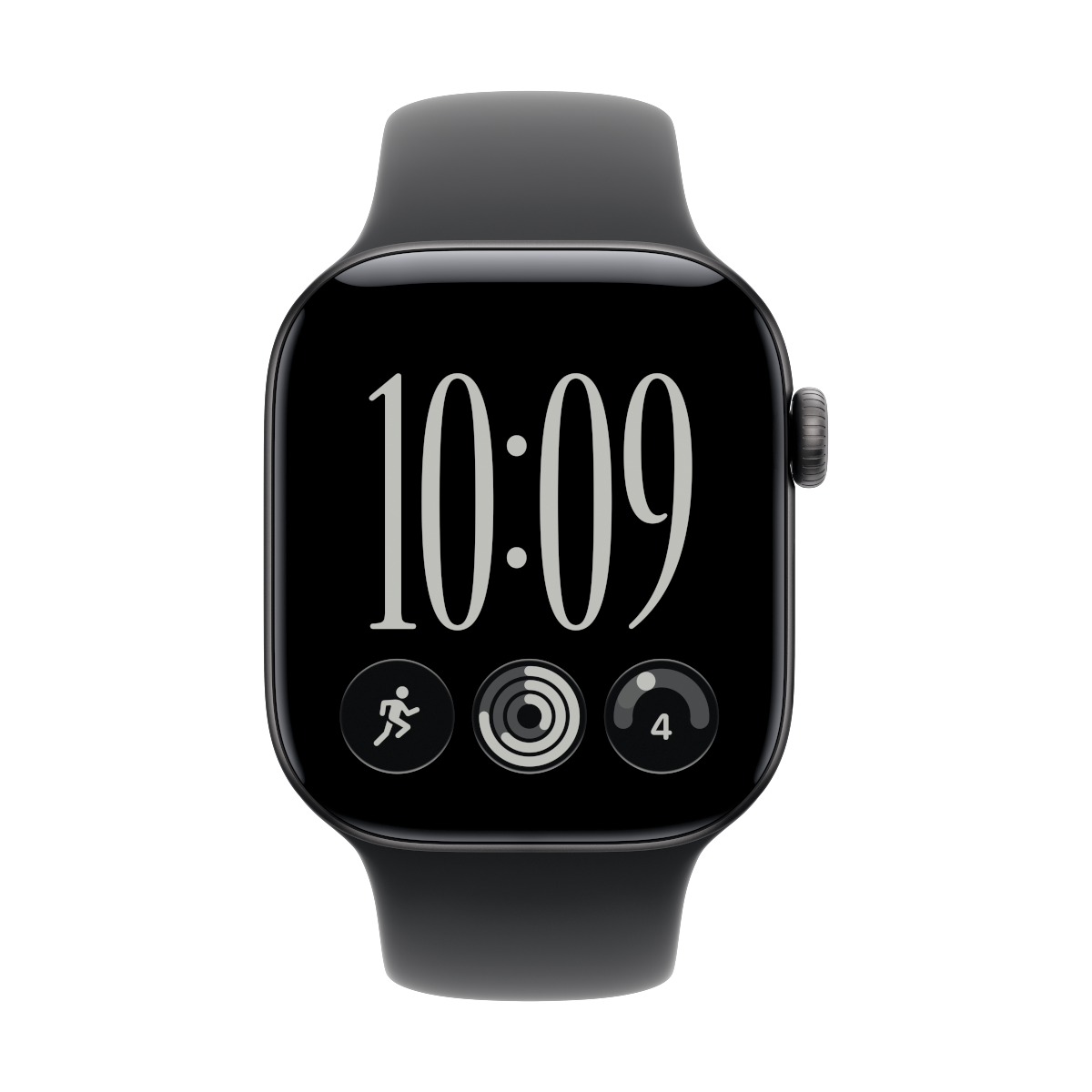 Apple Watch Series 12 42mm - Schwarz Aluminium Case Schwarz Sport Band - S/M