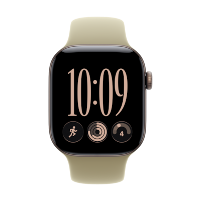 Apple Watch Series 12 Cellular 42mm - Dunkelbronze Aluminium Case Oliv Sport Band - M/L - Farbe: Bronze