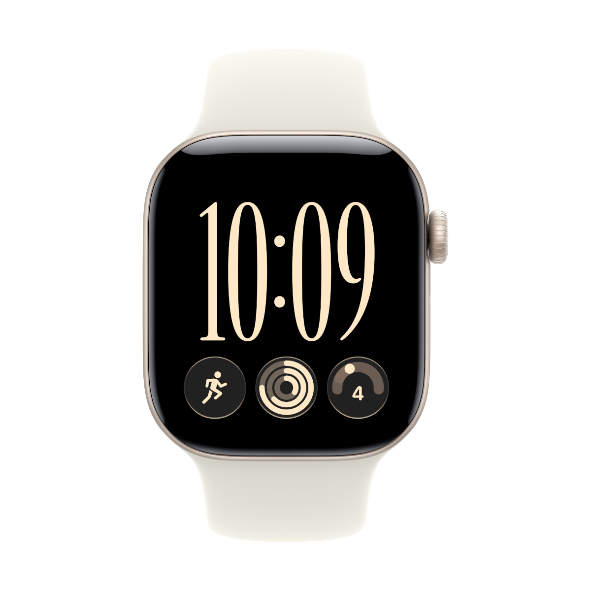 Apple Watch Series 12 42mm - Lichtgold Aluminium Case Sand Sport Band - M/L