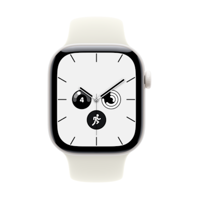 Apple Watch Series 12 Cellular 42mm - Perlweiß Keramik Case Sand Sport Band - S/M - Farbe: Weiß