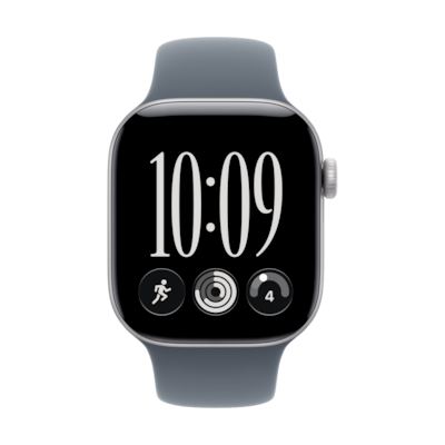 Apple Watch Series 12 Cellular 42mm - Space Grau Aluminium Case Navyblau Sport Band - M/L