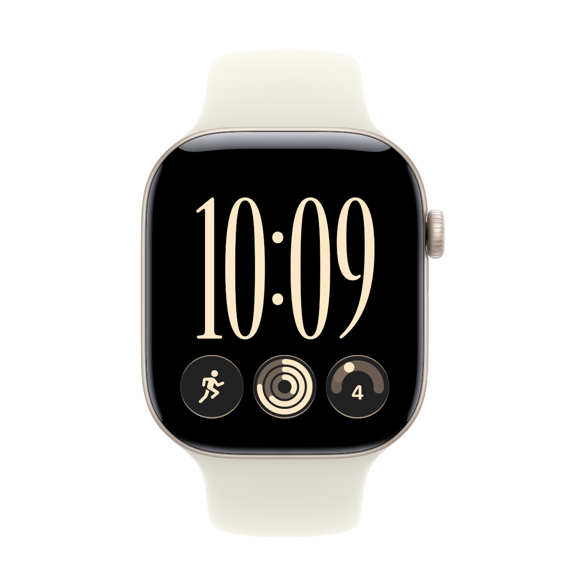 Apple Watch Series 12 46mm - Lichtgold Aluminium Case Sand Sport Band - M/L
