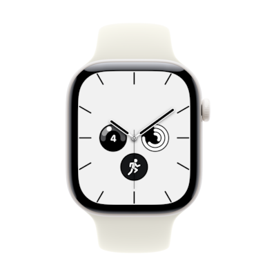 Apple Watch Series 12 Cellular 46mm - Perlweiß Keramik Case Sand Sport Band - M/L - Farbe: Weiß