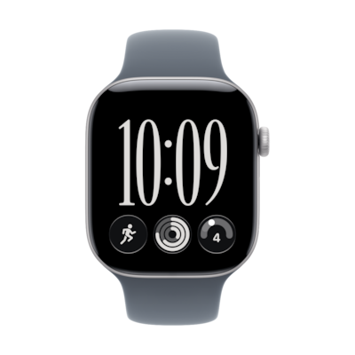 Apple Watch Series 12 Cellular 46mm - Space Grau Aluminium Case Navyblau Sport Band - M/L