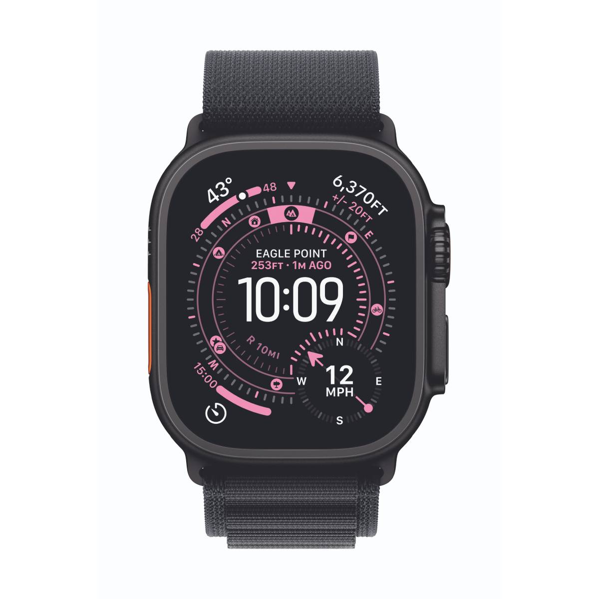 Apple Watch Ultra 3 Cellular 49mm Schwarz Titan Gehäuse mit Schwarz Alpine Loop - Large