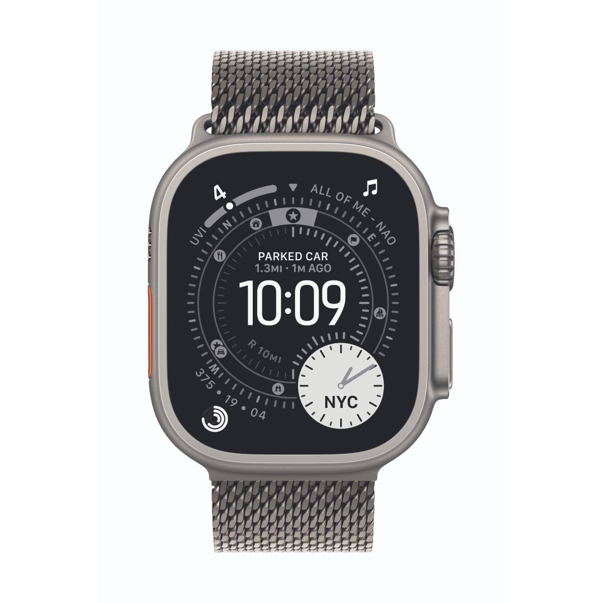 Apple Watch Ultra 3 Cellular 49mm Natur Titan Gehäuse mit Natur Titan Milanaise Armband - Small