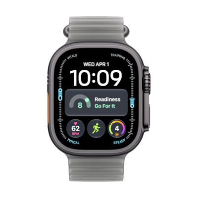 Apple Watch Ultra 4 Cellular 49mm Schwarz Titan Case Schwarz Titan Case Halbrtansparentes Schwarz Ocean Band