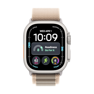 Apple Watch Ultra 4 Cellular 49mm Natur Titan Case Natur Titan Case Wüstensand Alpine Band- M