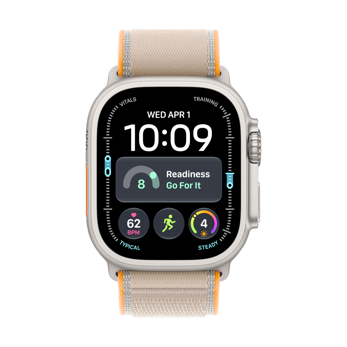 Apple Watch Ultra 4 Cellular 49mm Natur Titan Case Natur Titan Case Sand Trail Band- M/L