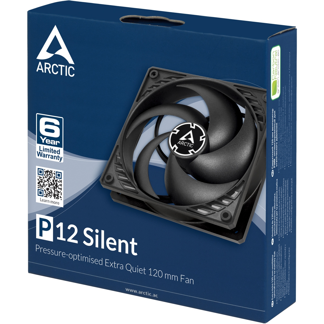 Arctic P12 Silent schwarz | 120mm Gehäuselüfter Kühlung Produkt Bild 5