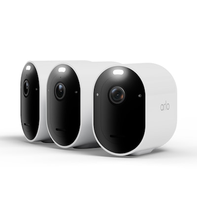 Arlo Pro 6 2K+ Überwachungskamera Weiß 3er Set 4MP (2560x1440), WLAN, Akku, IP65 Wetterfest, 160° Weitwinkel, Farbnachtsicht