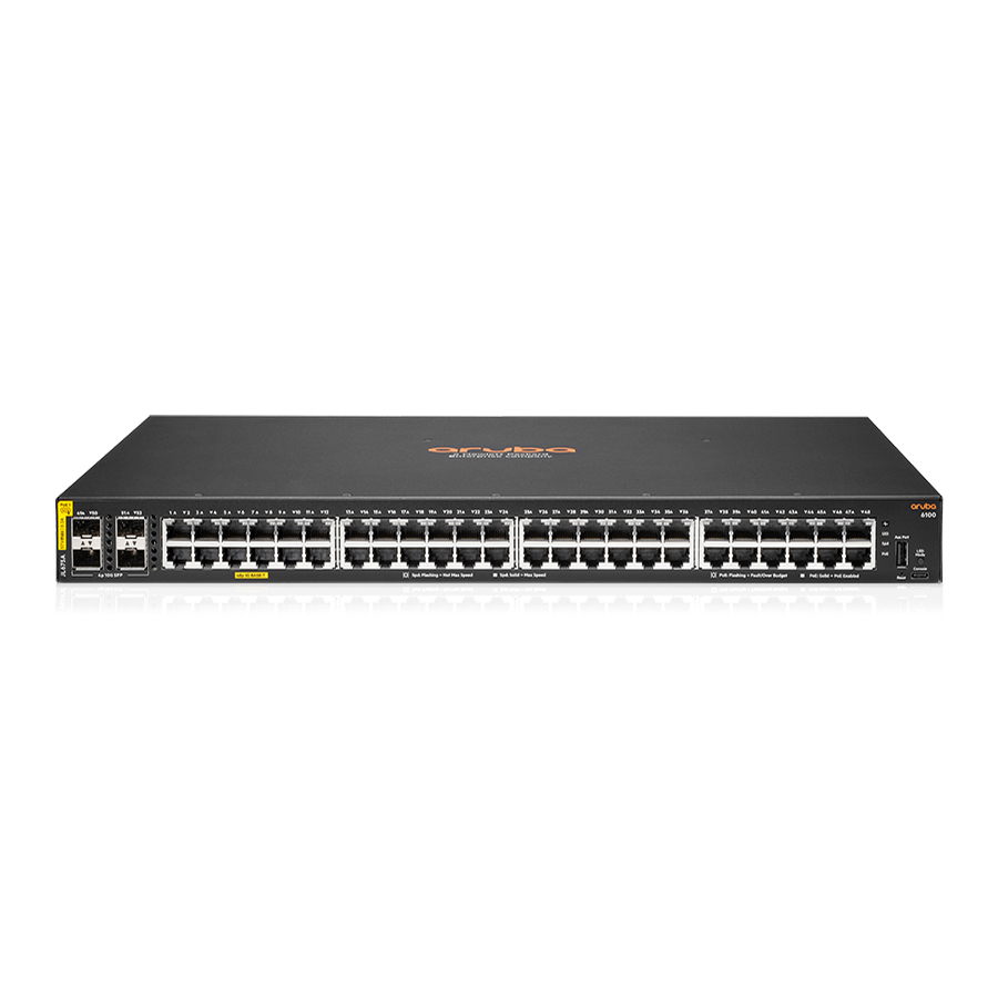 HPE Aruba Networking CX6100 52-Port Access Switch (JL675A) [48x Gigabit Ethernet, 4x 10G SFP+, PoE]