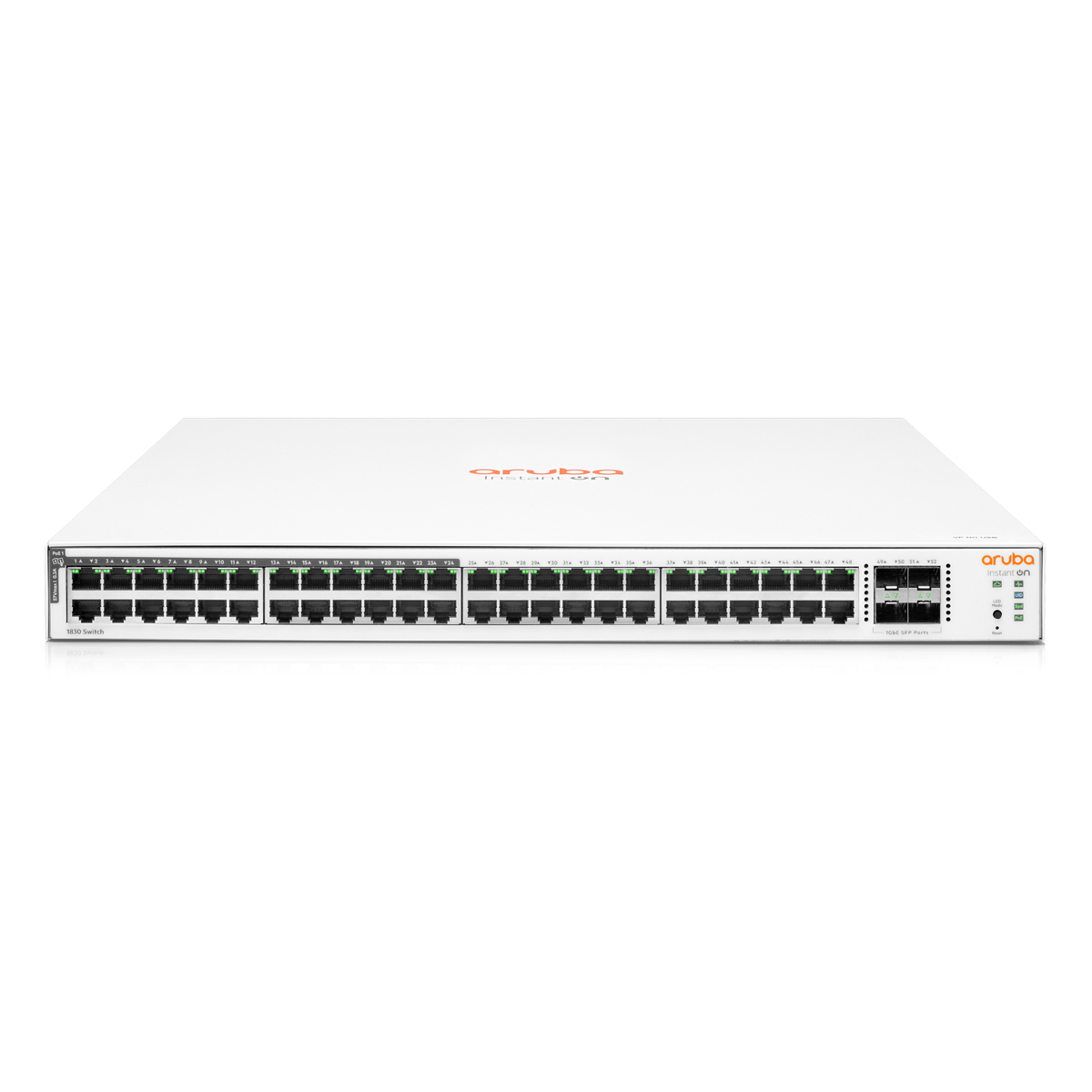 HPE Networking Instant On 1830 52-Port PoE+ Switch B-Ware [48x Gigabit-LAN, 4x SFP, PoE+ 370W]