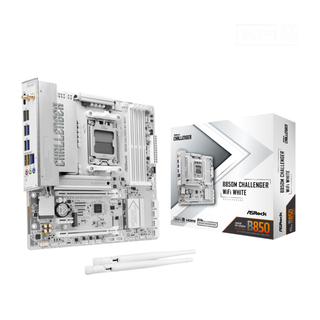 ASRock B850M Challenger WiFi White motherboard