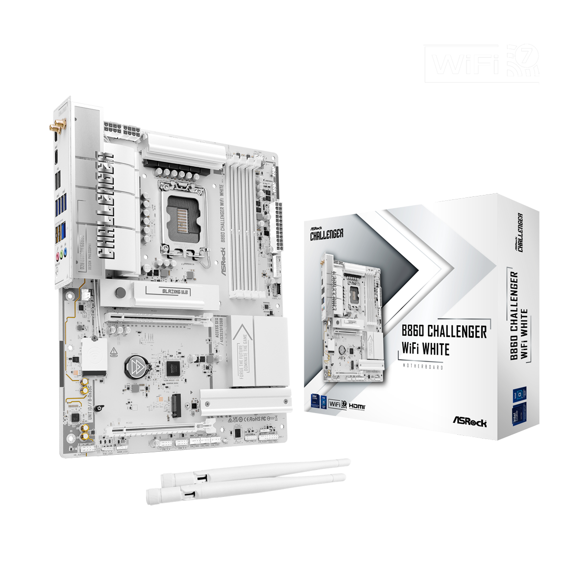 ASRock B860 Challenger WiFi White Mainboard Sockel 1851