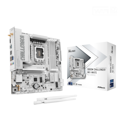 ASRock B860M Challenger WiFi White Mainboard Sockel 1851