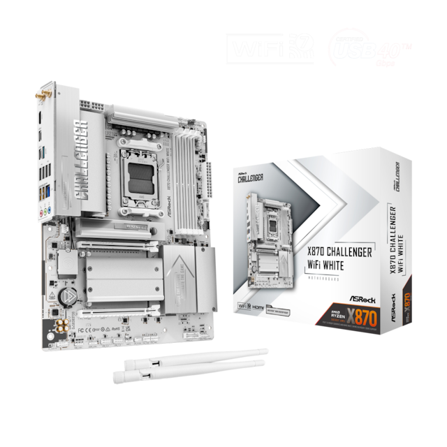 ASRock X870 Challenger WiFi White motherboard
