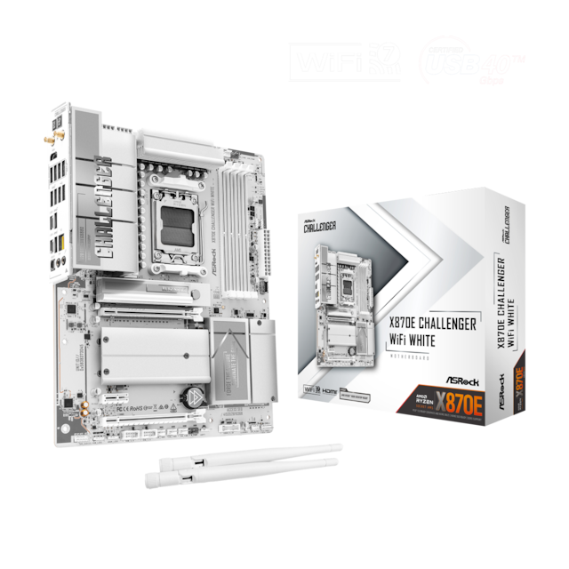 ASRock X870E Challenger WiFi White motherboard