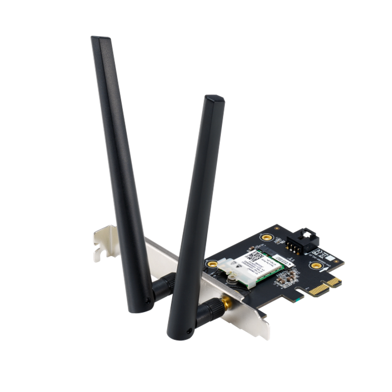 ASUS PCE-AX1800 WiFi-6+Bluetooth PCIe-Karte Promo [Dual-Band, bis zu 1800 Mbit/s, BT 5.2, MU-MIMO, OFDMA]