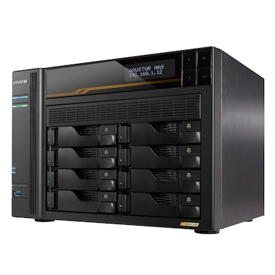 Asustor Lockerstor 8 Gen3 NAS 8-Bay AMD Ryzen V3C14 CPU, 16GB ECC DDR5 RAM, 0/8 HDD/SSD
