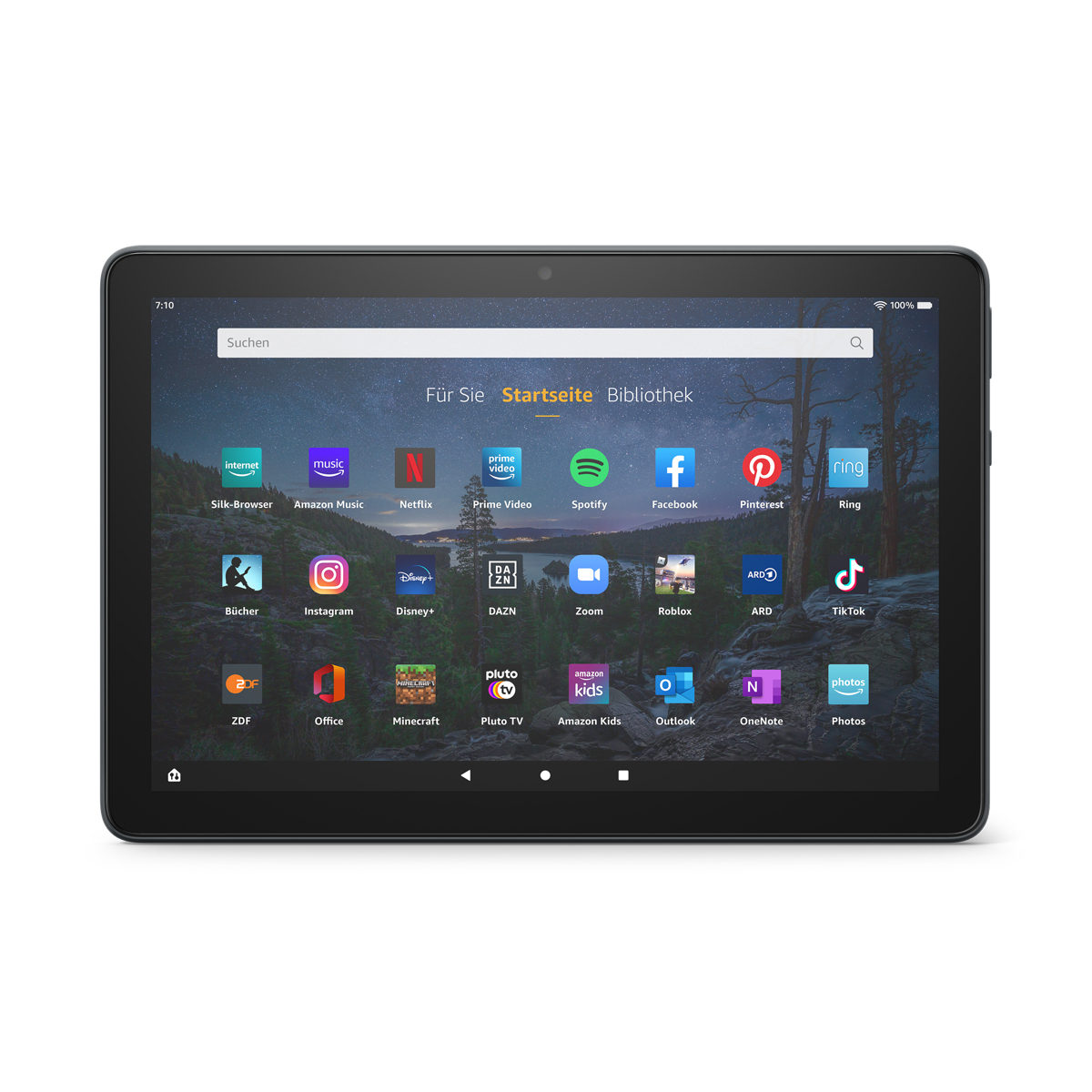 Amazon Fire HD 10 Plus Tablet (2021), schwarz 25,6cm (10,1") Full-HD Display, 64 GB Speicher - mit Werbung