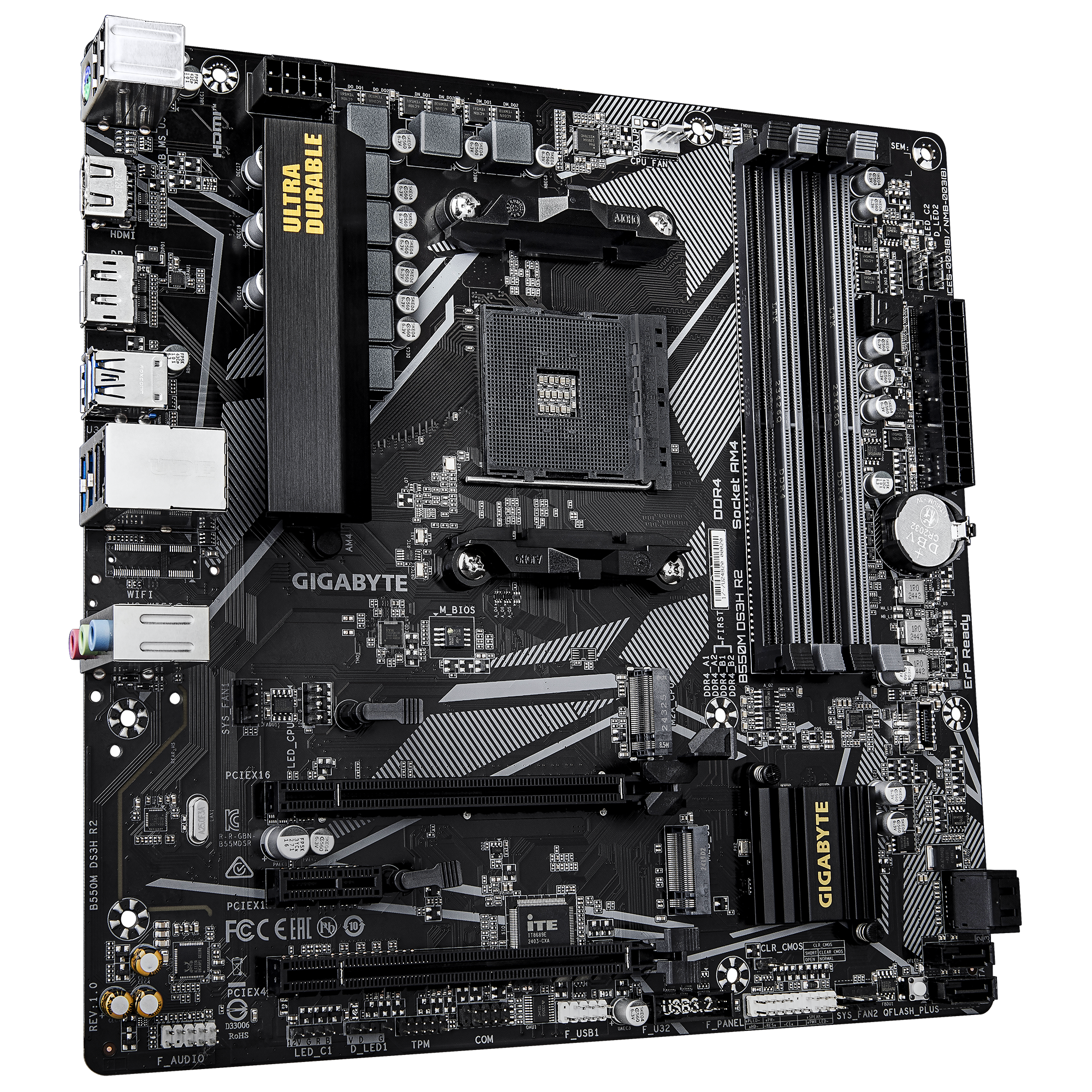Gigabyte B550M DS3H Rev. 2 Mainboard Sockel AM4 Mainboards Produkt Bild 3