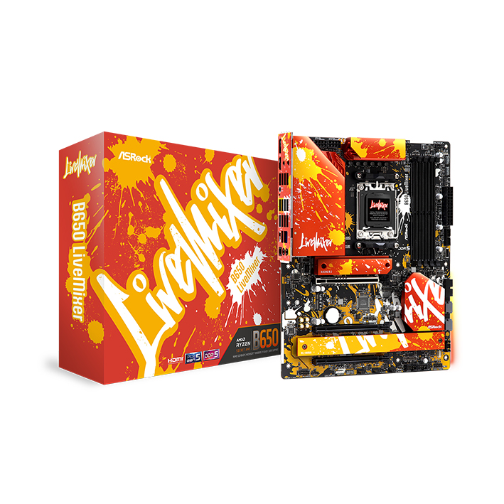 ASRock B650 LiveMixer Mainboard - BULK-Ware!! Ohne Originalverpackung Mainboards Produkt Bild 1
