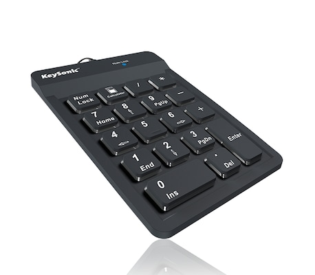 KeySonic ACK-118BK Nummernblock, Silikon, USB, schwarz