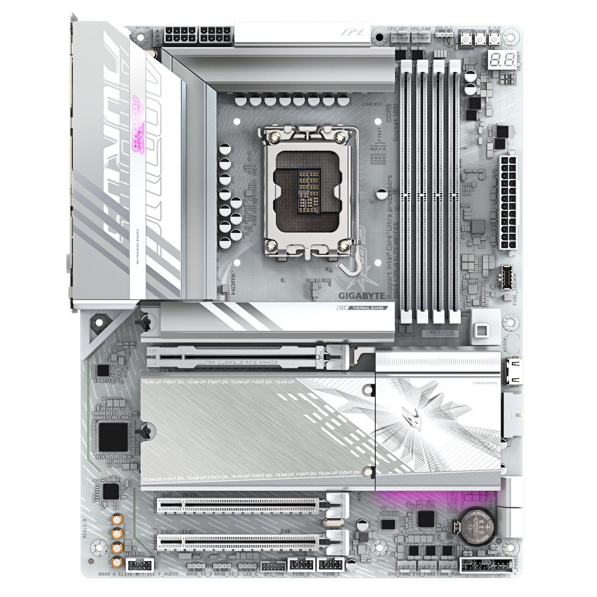 Gigabyte B860 Aorus Elite WiFi7 Ice motherboard