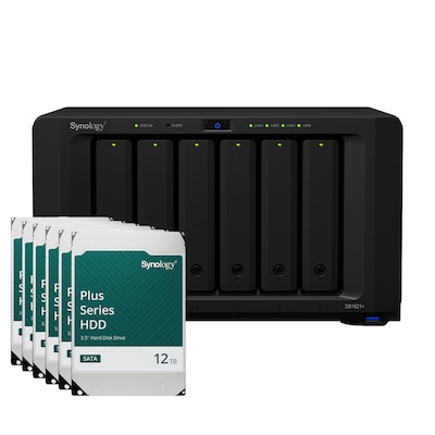 Thumbnail - Synology DS1621+ 72TB Plus HDD NAS-Bundle NAS inkl. 6x 12TB Synology Plus HDD 3.5 Zoll SATA Festplatte