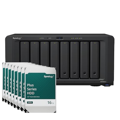 Synology DS1823xs+ 128TB Plus HDD NAS-Bundle NAS inkl. 8x 16TB Synology Plus HDD 3.5 Zoll SATA Festplatte