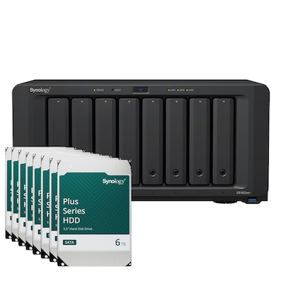 Synology DS1823xs+ 48TB Plus HDD NAS-Bundle NAS inkl. 8x 6TB Synology Plus HDD 3.5 Zoll SATA Festplatte