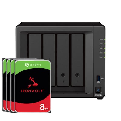Synology DS923+ 32TB Seagate IronWolf NAS-Bundle NAS inkl. 4x 8TB Seagate IronWolf 3,5 Zoll SATA Festplatte