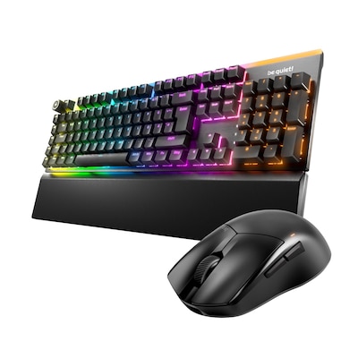 be quiet! Light Mount Silent + Dark Perk Ergo Gaming Bundle bestehend aus be quiet! Maus und Tastatur