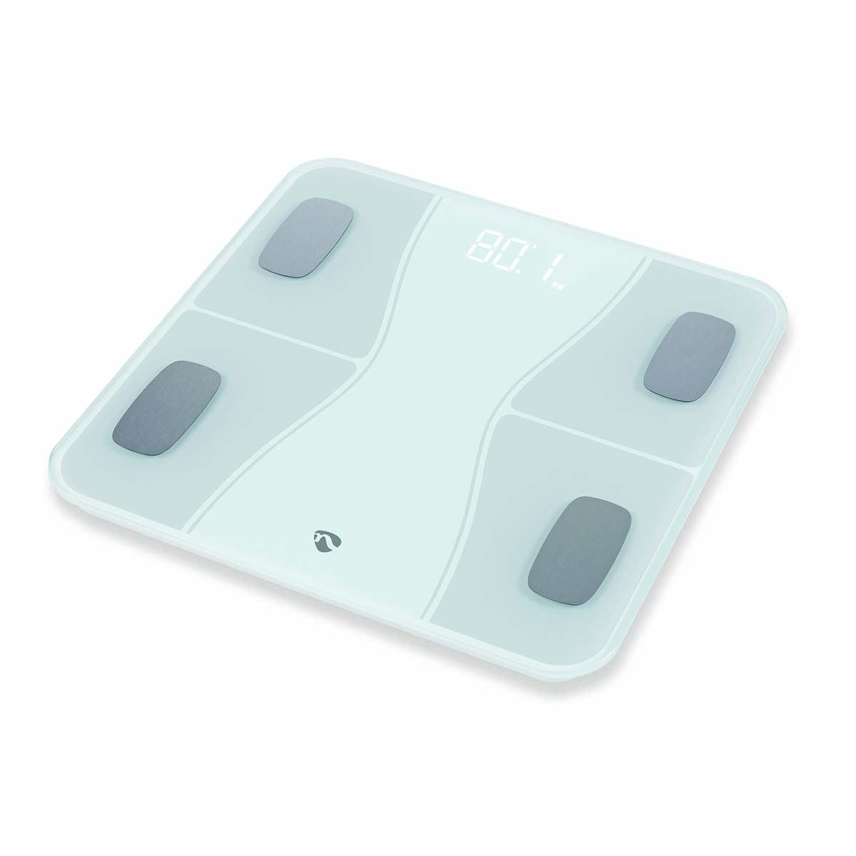 Nedis WIFI-SmartLife-Personenwaage Bluetooth® | BMI / BMR / Fett / Gebeine / Gewicht / Muskeln / Wasser | 12 | Max. Last...