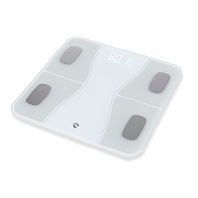 Nedis WIFI-SmartLife-Personenwaage Bluetooth® | BMI / BMR / Fett / Gebeine / Gewicht / Muskeln / Wasser | 12 | Max. Last: 180 kg | Android™ / IOS | AB