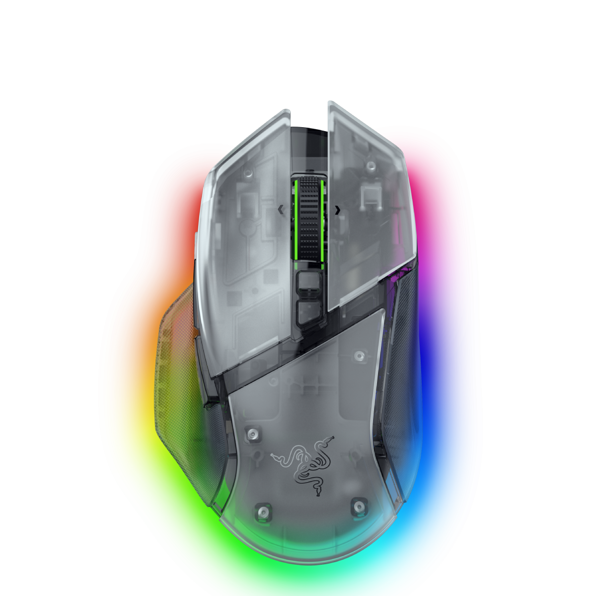 Razer Basilisk V3 Pro 35K Phantom White Edition Voll anpassbare kabellose ergonomische RGB-Gaming-Maus mit 13-Zonen RGB ...